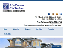 Tablet Screenshot of extremeexteriorsinc.com